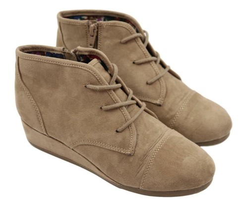 Lace Up Ankle Wedge Booties Boots Size 