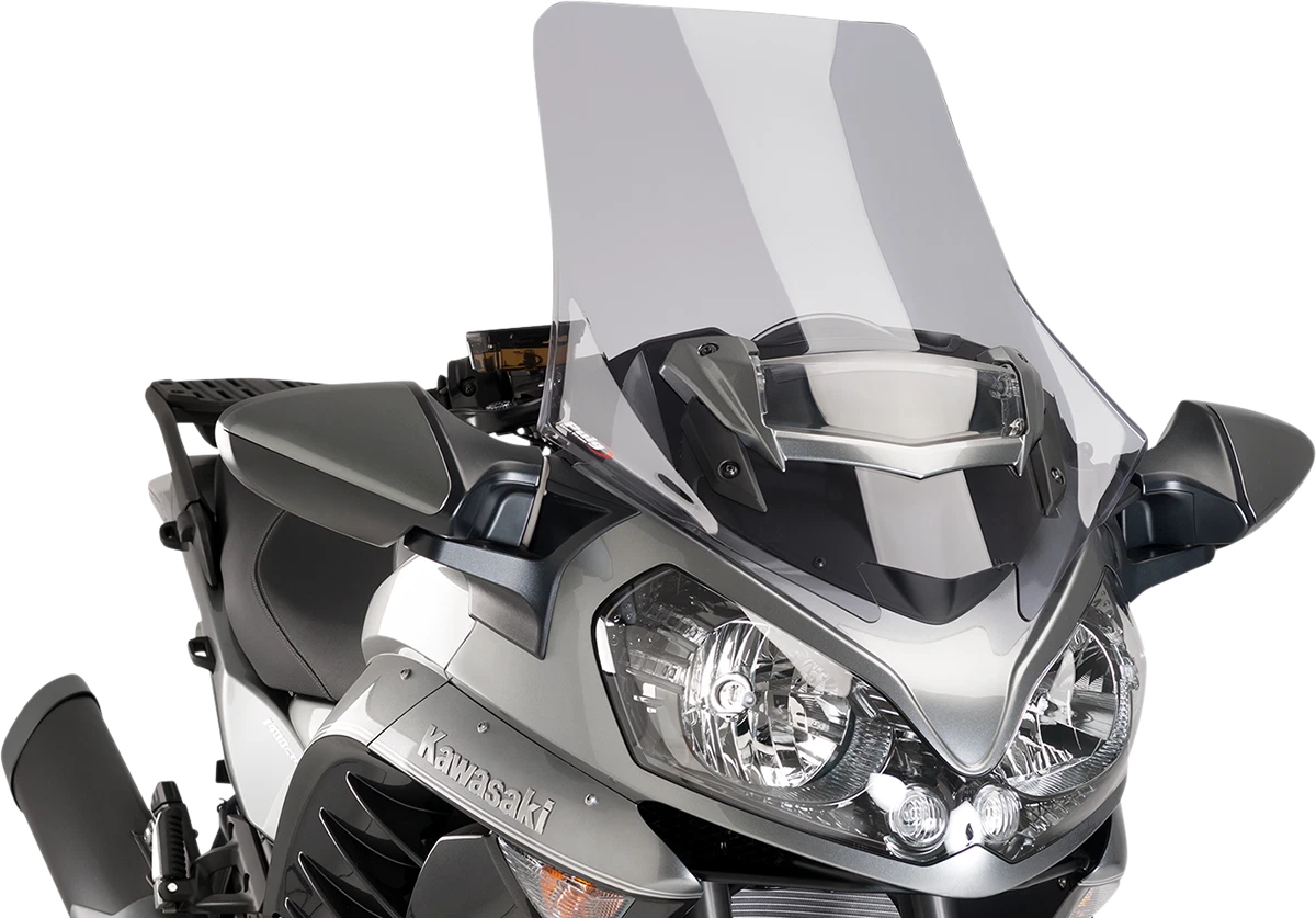 Puig Light Smoke Touring Windscreen 2015 2020 Kawasaki ZG1400