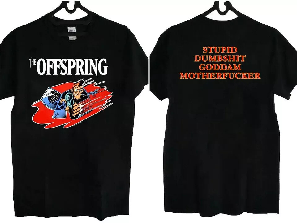 THE OFFSPRING ロゴ Tシャツ ダークブルー The Offspring Bad Habit Stupid Dumbshit Goddam Motherfcker T-Shirt