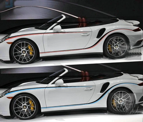 Graphics Car Side Stickers For Porsche 911 Boxster GTS 718 Custom Stripes Size - Picture 6 of 8