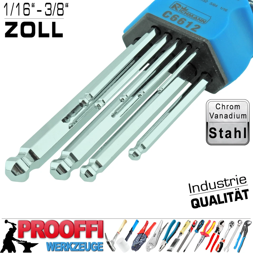 Zoll Innensechskant Winkel Stift Schlüssel Harley Werkzeug Für Inbus Schraube - Bild 3 von 4