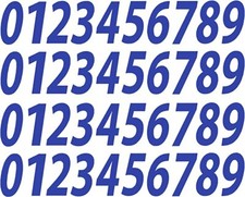 0-9 Reflective Numbers Blue Sticker Vinyl Decals CHOOSE 1"-12" Set Of 40 RV1 