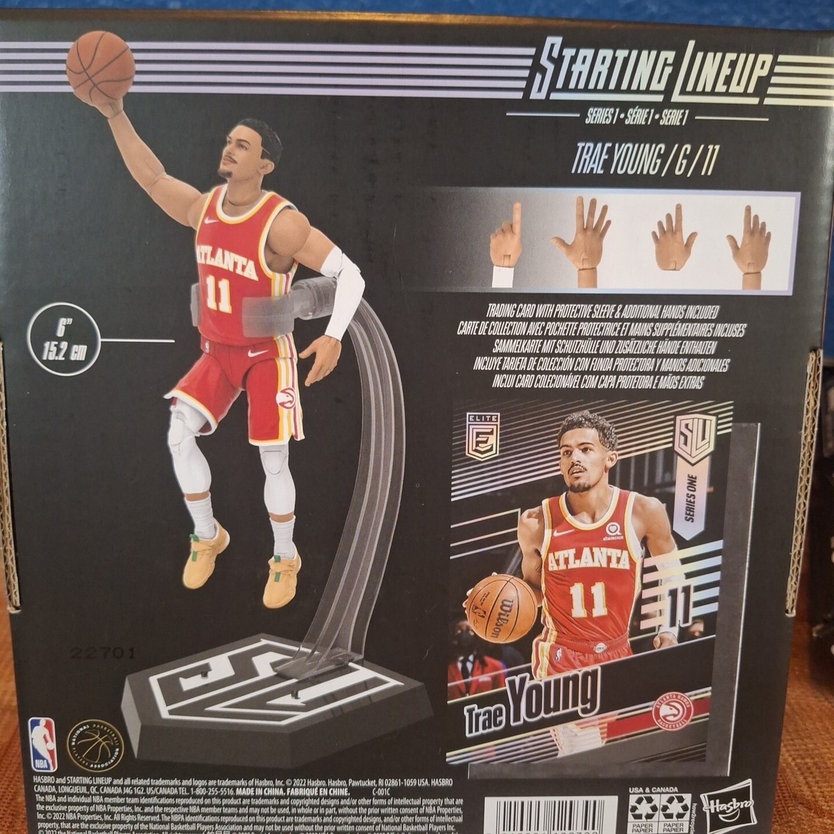 NBA Starting Lineup Series 1 Trae Young 6” Scale Action