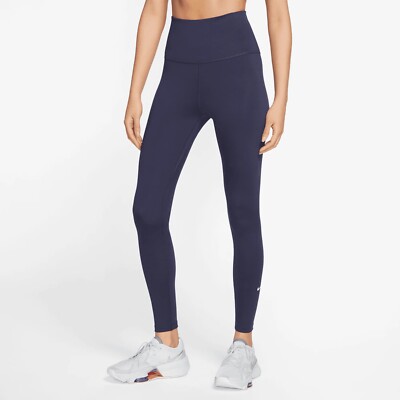 NWT NIKE ONE WOMEN'S PURPLE HIGH-RISE LEGGINGS dm7278 SZ s