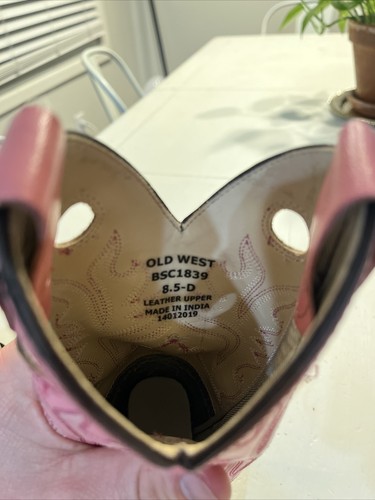 Old West Boots Kids 8.5-D Girls - Picture 2 of 6