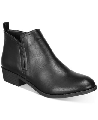 Sun + Stone Womens Cadee Faux Leather Zipper Ankle Boots | 12M