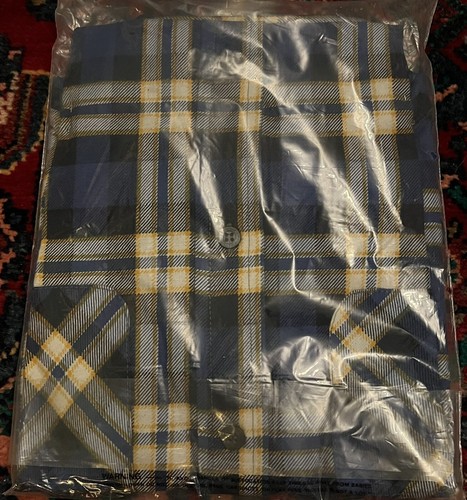 Vintage 1970s Sears Work n Leisure Flannel Shirt Blue NEW Old Stock M 15-15 1/2 - Picture 3 of 3