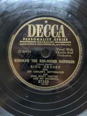 BING CROSBY RUDOLPH THE RED NOSED REINDEER/THE TEDDY BEAR'S PICNIC DECCA 78 10''