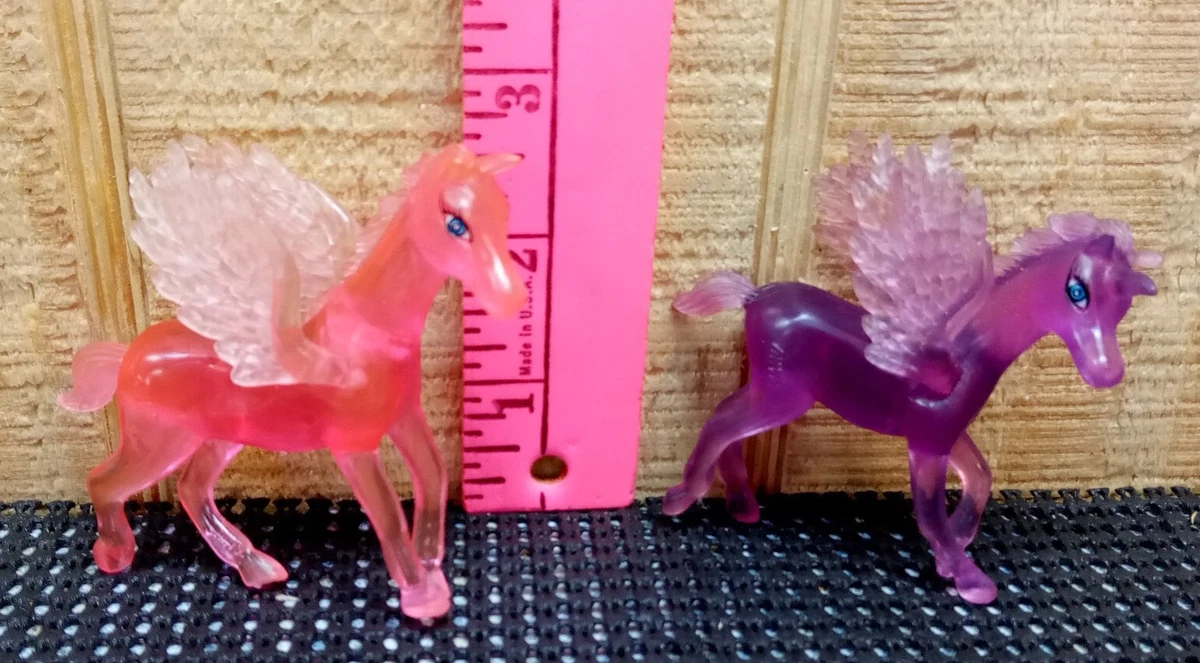 Translucent Flying Horse Pegasus Jaru Toy Ponies Purple Pink