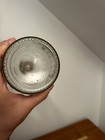 Vintage glass decanter with stopper, embossed ribbed clear glass bottle — photo 3