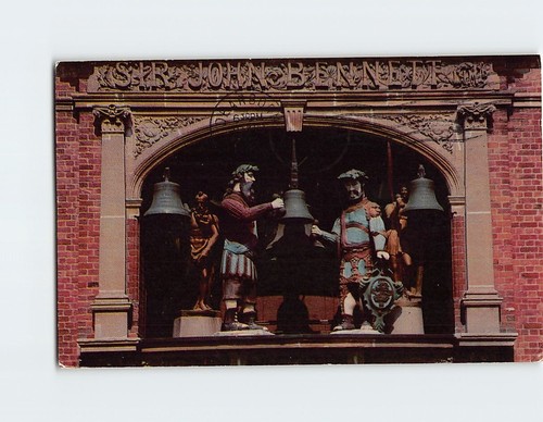 Postcard Gog & Magog Greenfield Village Dearborn Michigan USA