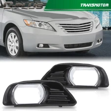 Front Bumper Fog Light Trim Bezel Cover pair Base Cap for Toyota Camry 2007-2009