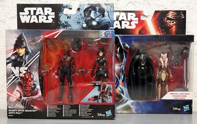 Disney STAR WARS  FIGUREN SET - AHSOKA  & DARTH VADER  + DARTH MAUL , OVP    