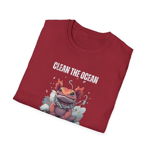 Axolotl Save the Ocean T-Shirt | Wildlife Lover Tee Conservation & Activist Gift - Picture 57 of 57