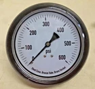 NEW! Panel-Mount Pressure Gauge: U-Clamp, 0 to 600 psi, 3 1/2 in Dial, ...