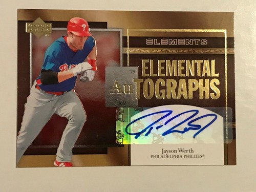 2007 JAYSON WERTH MAZZO SUPERIORE ELEMENTI CARTA AUTOGRAFATA IMPERDIBILE - Foto 5 di 5