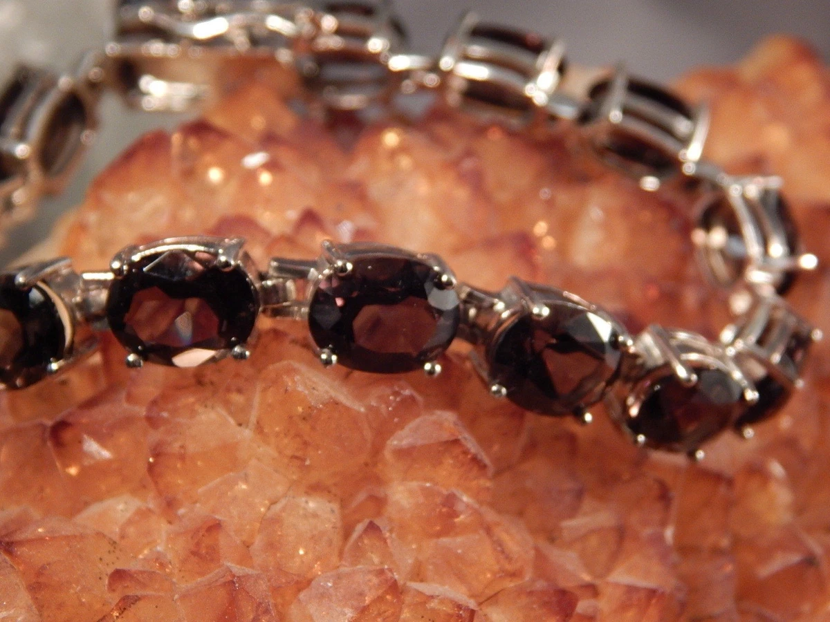 Smoky quartz tennis best sale bracelet