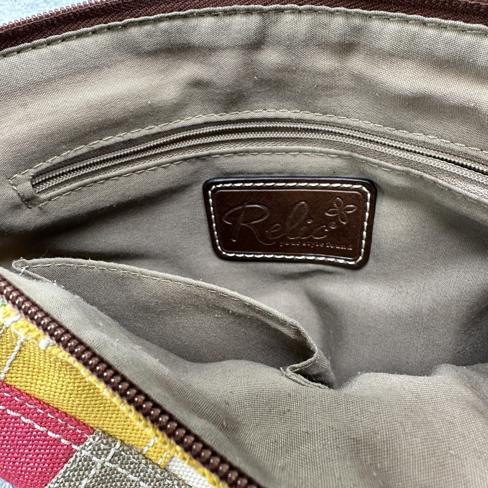 Relic Patchwork canvas multicolor Shoulder Purse - image 6