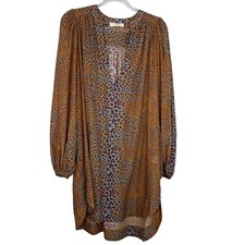 Ulla Johnson Nerissa Coverup Mini Dress Leopard Print in Ocelot Size Small