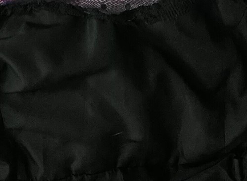 Princess Vera Wang Party Dress XS Black Neon Green Trim Swiss Dot Sheer Overlay - Picture 12 of 12