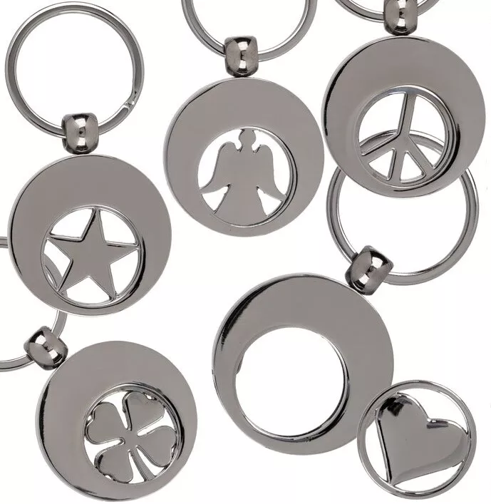Trolley store coin keychain