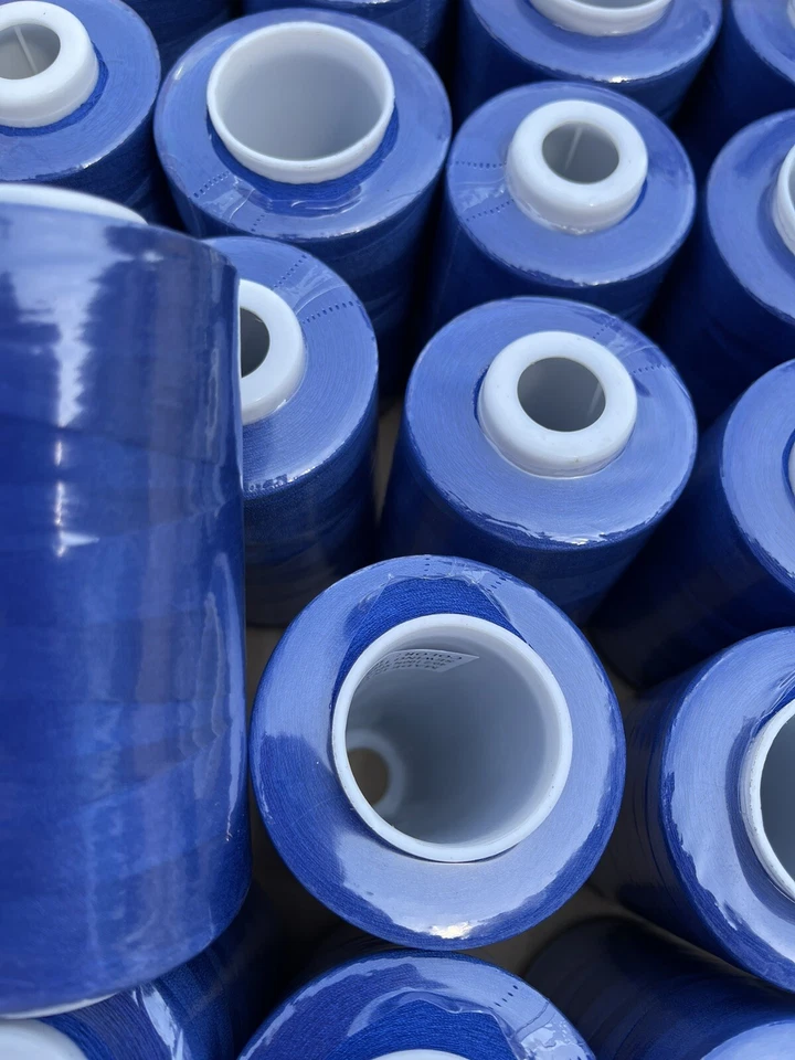 50 Big Spools Blue Lapis Multi Purpose Serger Sewing Machine Threads T27 Quality - Image 3 of 4