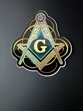 Holographic Freemason Sticker Freemasonry Mason Vinyl Decal