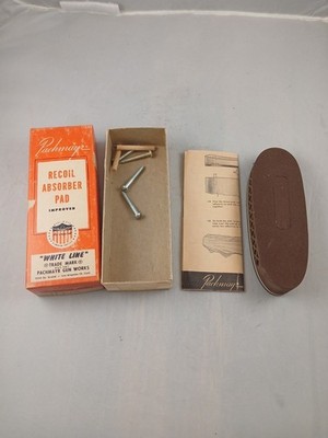 Vtg Pachmayr ''White Line'' Brown Recoil Absorber Pad Shotgun Rifle Style 200 NOS