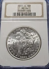 1881 - S  Silver Morgan Dollar  NGC MS64 -- Nice Coin!