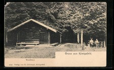 Postcard K�nigsfeld/Baden, lot at the log cabin 
