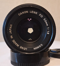 Canon New FD 50mm F1:1.8 Lens w/caps Video 4791606