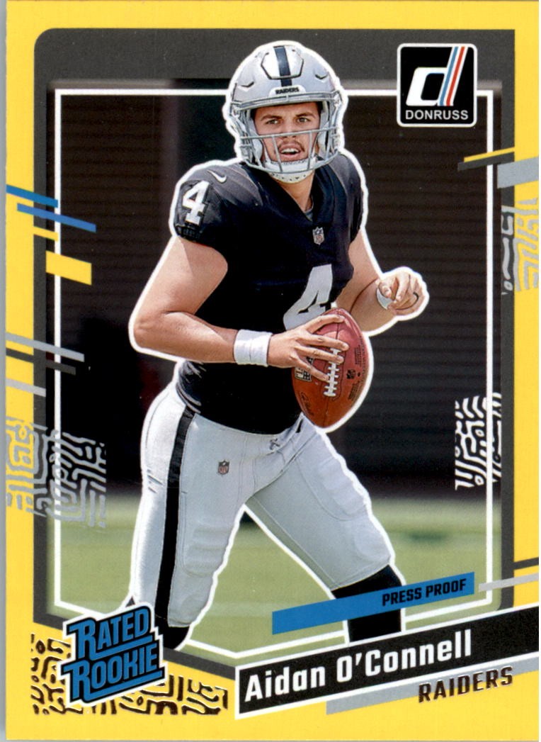 2023 Donruss Press Proof Yellow #360 Aidan O'Connell RR - FB