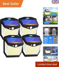 4 Pack Advanced Solar Lights - 248 LEDs, Adjustable Modes & Waterproof Design
