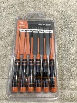 Toolzone 6-teiliges Präzisions-Schraubendreher-Set Kohlenstoffstahl