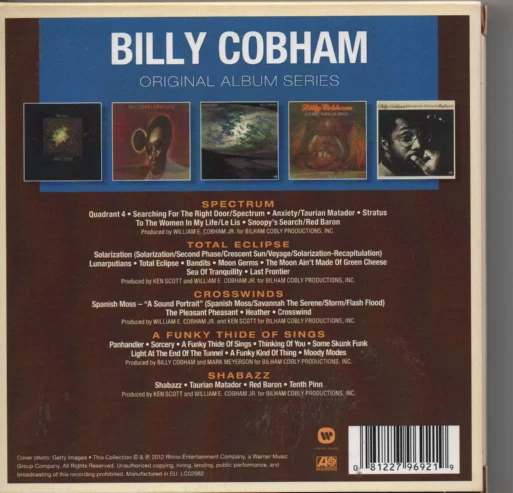 5 CD Box/Billy Cobham/Original Album Classics/Remaster Edition 2012 - Bild 2 von 2