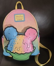 LOUNGEFLY Disney Parks Mickey Mouse Shaved Ice Mini Backpack Disney Eats NEW