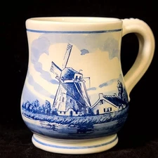 NORELCO "Delfts Blauw" Holland Cup Mug ~ Hand Painted in Great Condition 1970
