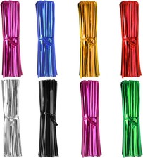 3200 Pcs Twist Ties, Plastic 4" Metallic Twist Ties, Twist Ties for Bags, Wire T