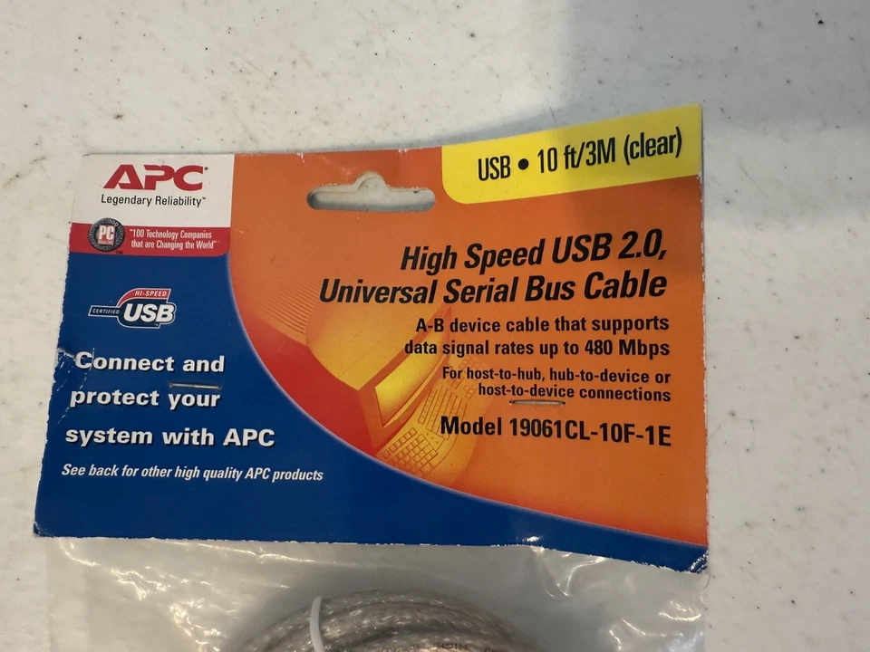 Universal Serial Bus Cable, High Speed USB 2.0 Model 19103CL-3F-1E 10ft - Image 2 of 4