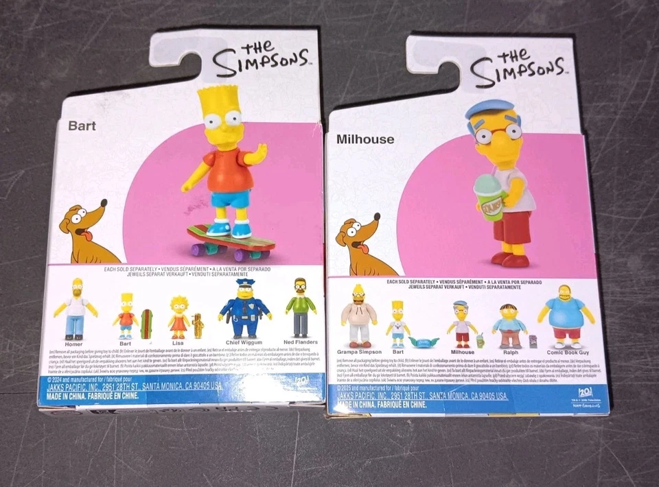 *ENVÍO GRATUITO* 2.5" HOMER + BART + MILHOUSE Figura de Los Simpson Jakks Pacific FOX Foto 4 de 4