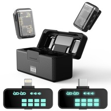 Wireless Lavalier Lapel Microphone for iPhone/Android/iPad for Video Recordin...