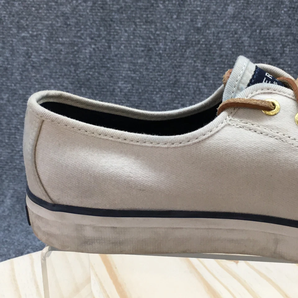 Sperry Top Sider Sneaker Womens 7.5M Cream Seacoast Round Toe Laced Up Casual - Image 2 of 4