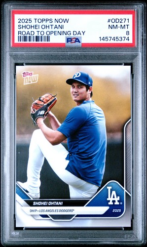 2025 TOPPS NOW ROAD TO OPENING DAY #OD271 SHOHEI OHTANI PSA 8