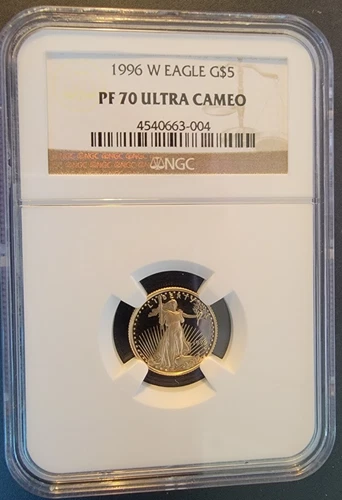 1996-W $5 American Gold Eagle 1/10 Oz Gold NGC PF70 ULTRA CAMEO