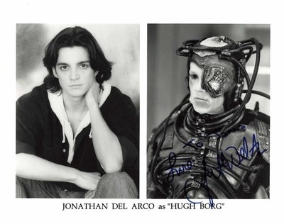 Jonathan Del Arco Signed 8x10 Photo Star Trek TNG Hugh Borg Autograph Auto Rare