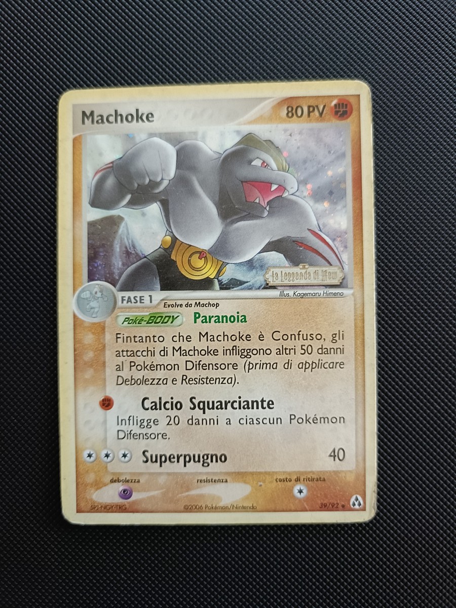 Pokémon Machoke Stamped holo Ita 39/92 Ex Leggenda di Mew Vintage