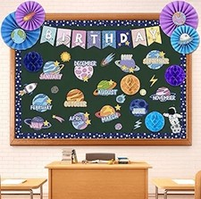 Outer Space Astronaut Bulletin Board Decorations Galaxy Theme