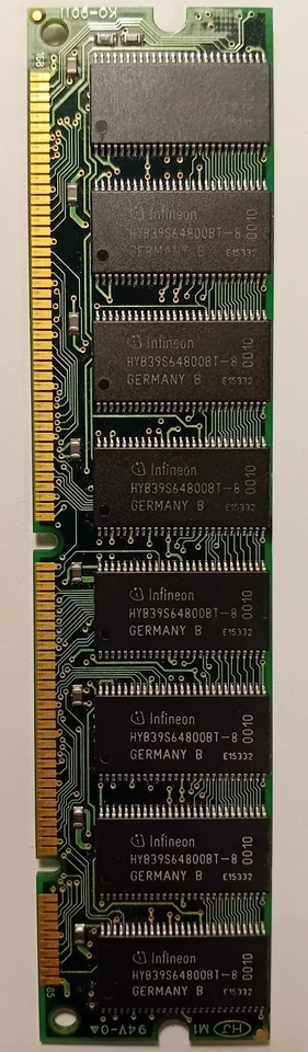 Vintage Kingston 128 MB 168-pin PC100 SDRAM DIMM memory module - Image 2 of 2