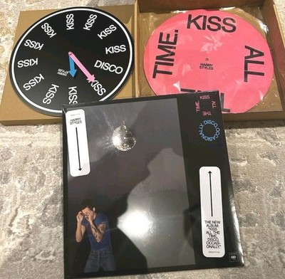 HARRY STYLES KISS ALL THE TIME DISCO OCCASIONALLY. Blue Vinyl, clock + Slipmat 