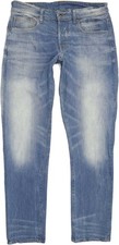 G-Star 3301  Herren Blau Tapered Regular Stretch Jeans W30 L31 (85059)